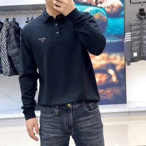High Quality Designer Prada Lignin Long-Sleeved T-Shirt