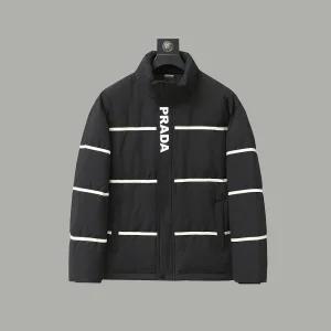 AAA Designer Prada Coat Black Duck Down Polyester Fiber