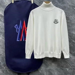 High Quality Moncler Outerwear Red Wool Blend Winter Embroidery