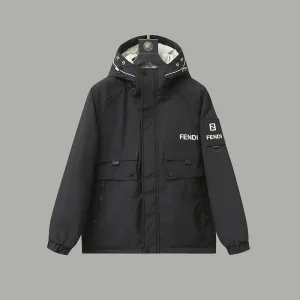 Designer Super Clone Fendi Outerwear Black Duck Down Polyester Fiber Patch