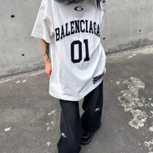 Designer Balenciaga Short-Sleeved Shirts Color Cotton Pure
