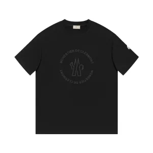 Super Clone Designer Moncler Short-Sleeved Shirts Ash Cotton