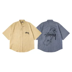 AAA Stussy Short-Sleeved Shirt Red Summer