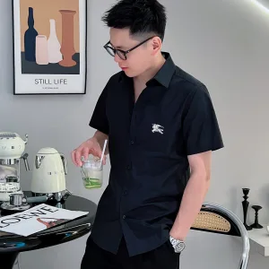 Aaa Burberry Silk Short-Sleeved Shirt