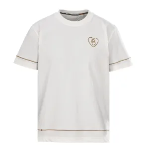 Designer Burberry Short-Sleeved T-Shirt Red Cotton Fine Plain Weave Delicate And Soft To The Touch Embroidery