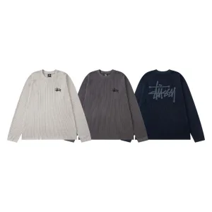 Luxury Reps Stussy Long-Sleeved T-Shirt Blue Autumn