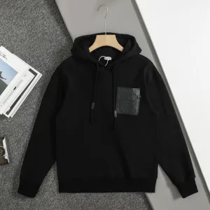 Luxury High Quality Loewe Hoodie Green Cotton Pure Autumn Early