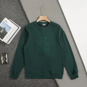High Quality Loewe Hoodie Red Cotton Pure Autumn Early Embroidery
