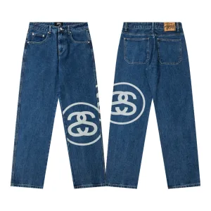 AAA High Quality Stussy Trousers Blue Denim