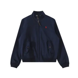 AAA Super Clone Ralph Lauren Outerwear Red Cotton Pure Relaxed Fit Embroidery