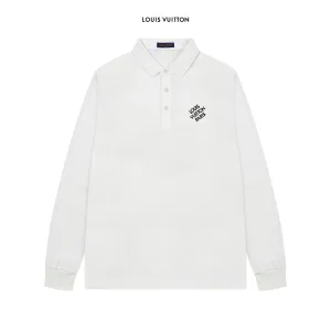 High Quality Aaa Louis Vuitton Cotton Long-Sleeved Polo Shirt