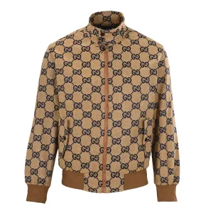 High Quality Gucci Outerwear Blue Top-Grain Cowhide Twill Jacquard Pattern