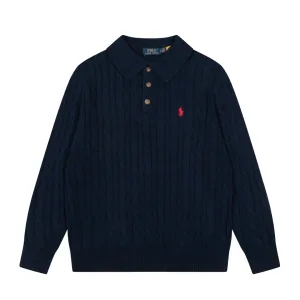 High Quality Super Clone Ralph Lauren Sweater Red Cotton Easy To Match Winter