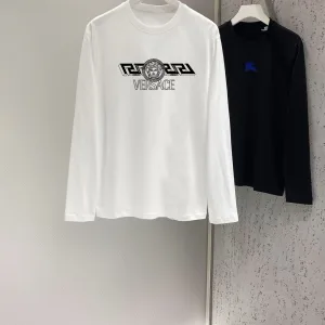 Designer Versace Cotton Long-Sleeved T-Shirt For Autumn