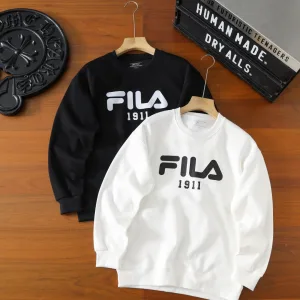 AAA Super Clone Fila Long-Sleeved Black Cotton Autumn Winter
