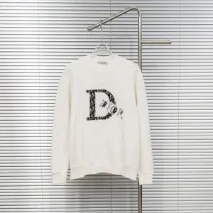 Designer Luxury Dior Cotton Long-Sleeved Sweatshirt