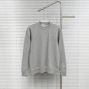 Luxury Miu Miu Cotton Long-Sleeved Sweatshirt