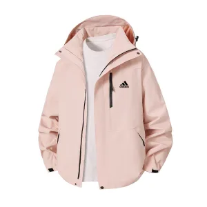 High Quality Designer Adidas Jacket Red Woven Fabric Autumn