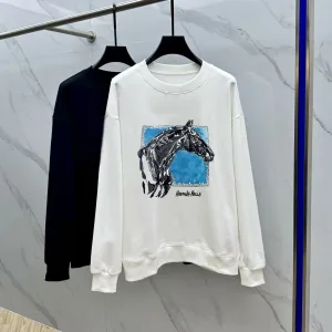 1:1 Hermès Cotton Long-Sleeved Shirts For Autumn