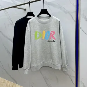 Luxury Dior Cotton Long-Sleeved Sweatshirt For Autumn