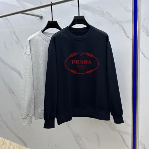 Aaa Luxury Prada Cotton Long-Sleeved Sweatshirt For Autumn