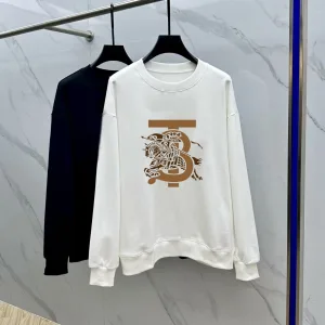 Designer Aaa Burberry Cotton Long-Sleeved Sweatshirt For Autumn