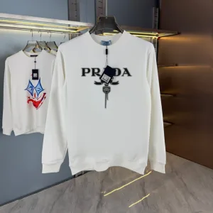 High Quality Luxury Prada Cotton Hoodie For Spring
