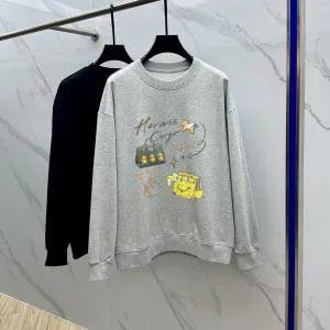 Aaa High Quality Hermès Cotton Long-Sleeved Sweatshirt For Autumn