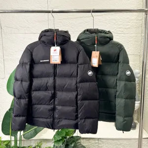 Super Clone Designer Mammut Outerwear Red Goose Down Fleece Mesh Winter Side Pockets Zippered Pocket