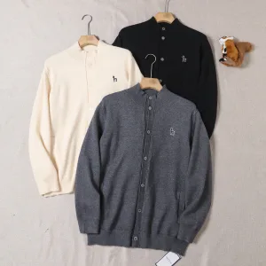 Luxury High Quality Hazzys Sweater Black Down Acrylic Autumn Embroidery