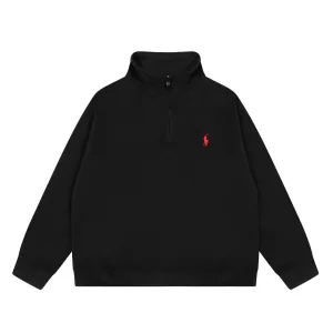 Super Clone Reps Ralph Lauren Hoodie Black Easy To Match Winter Embroidery