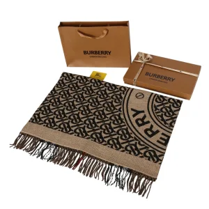AAA Burberry Scarf Brown Eva Lace High-End Quality Sophistication