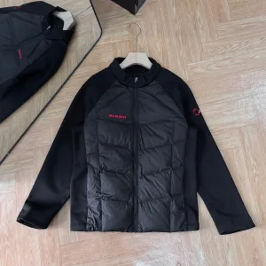 AAA Mammoth Down Jacket Red Duck Knitted Fabric Urban Commuting Light Outdoor Winter Patch Zippered Pocket