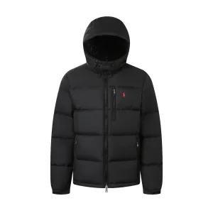 Luxury Designer Ralph Lauren Down Jacket Red Silk Duck Nylon Fabric