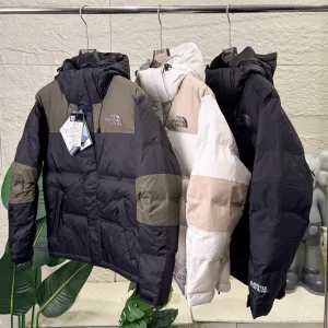 Luxury The North Face Long-Sleeved Shirt Green Gore-Tex Down Winter Patch