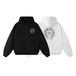 High Quality Luxury Chrome Hearts Hoodie Black
