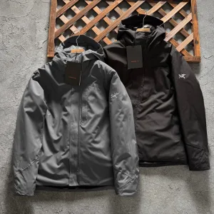 Designer Super Clone Archaeopteryx Coat Ash Cotton Down Microfiber Winter Embroidery Windproof Cuffs