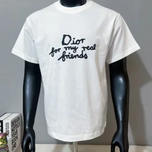 Super Clone Dior Short-Sleeved T-Shirt Ash Cotton Pure Foam Printing 3D Logo