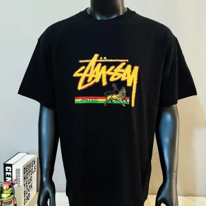 Designer Super Clone Stussy Short-Sleeved Shirts Black Cotton Pure Spring Summer