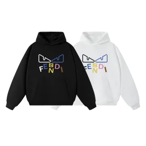 Designer Super Clone Fendi Hoodie Black