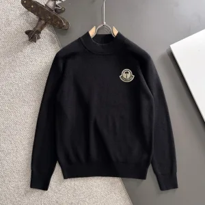 High Quality Monk Sweater Red Wool Blend Exquisite Workmanship Winter
