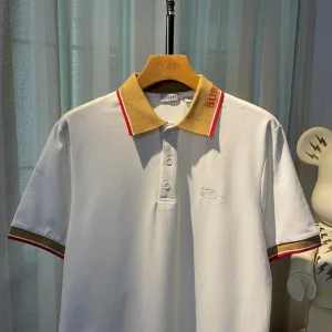 Designer Burberry Cotton Short-Sleeved Polo Shirt