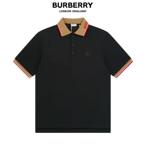 Designer High Quality Burberry Cotton Short-Sleeved Polo Shirt