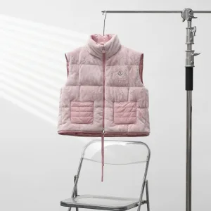 AAA Super Clone Moncler Vest Pink Wool Down